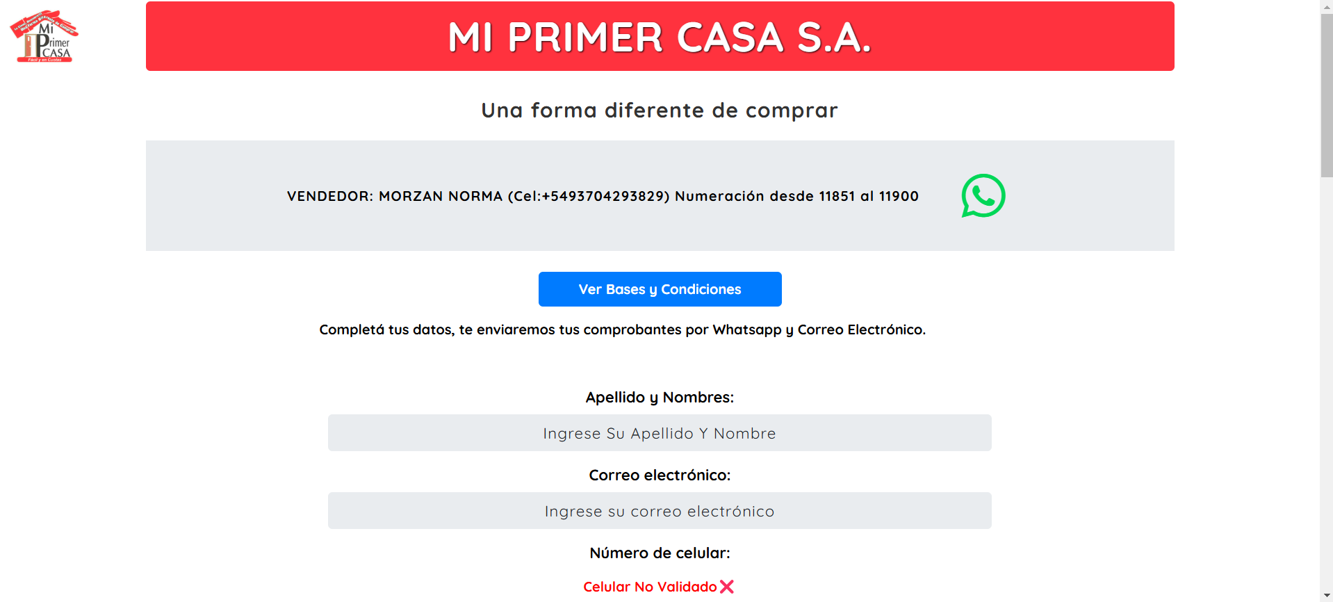 Mi Primer Casa Sorteo